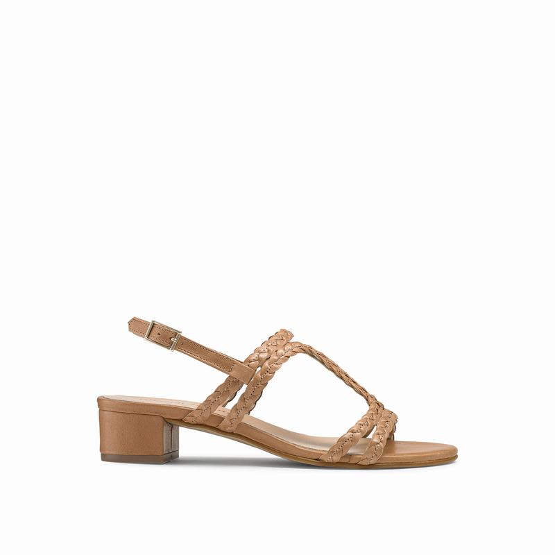 Sandały na Obcasie Russell And Bromley Twister Damskie Brązowe | ETD1979EE