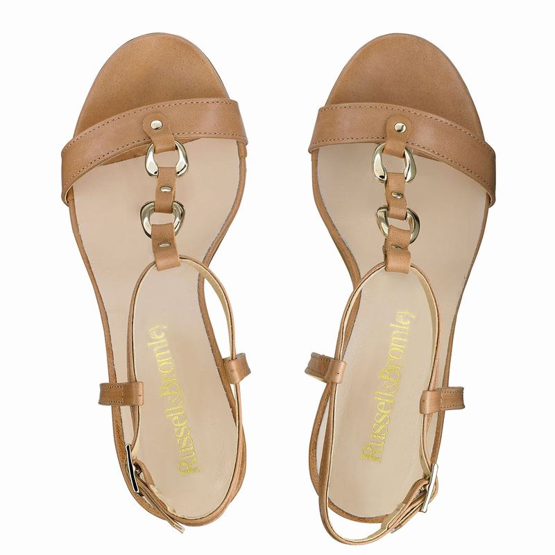 Sandały na Obcasie Russell And Bromley Triumph Damskie Brązowe | HUH23KF