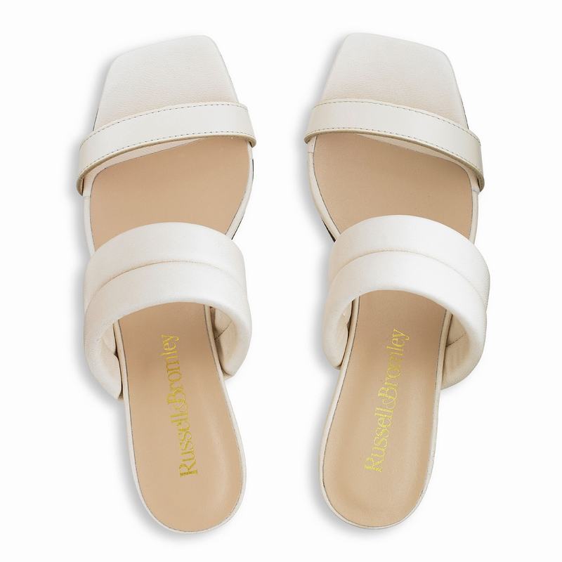 Sandały na Obcasie Russell And Bromley Two Step Damskie Kremowe Białe | TOT2655XR