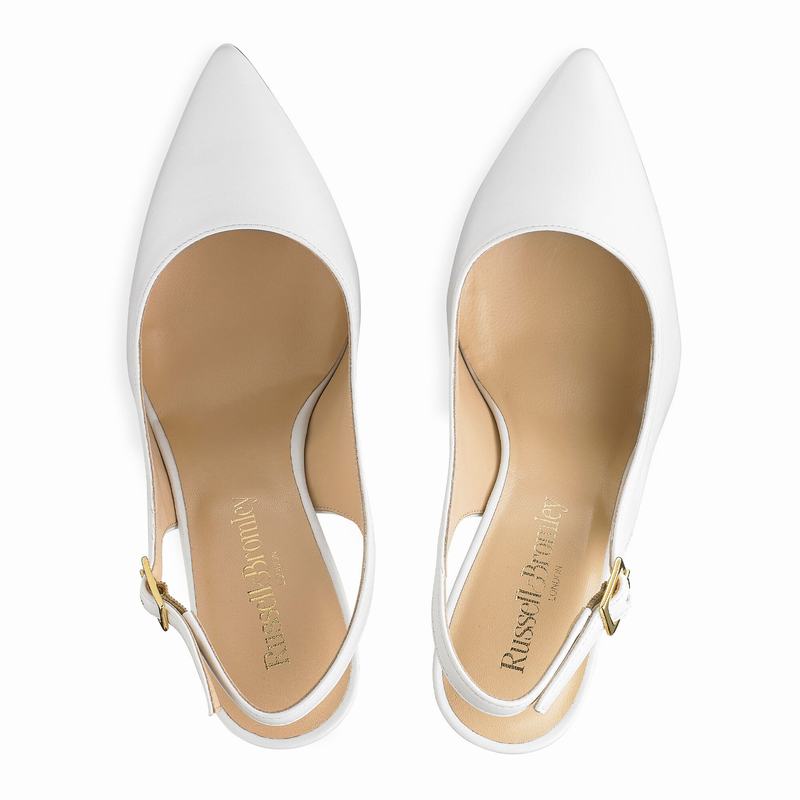 Szpilki Russell And Bromley 85sling Damskie Białe | VXI3259LV