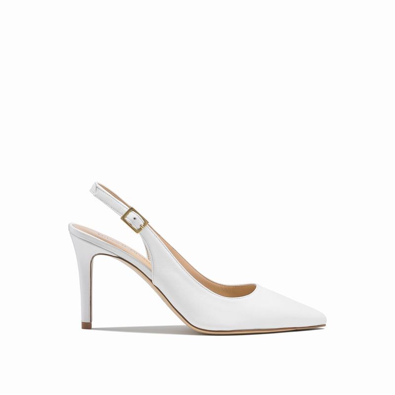 Szpilki Russell And Bromley 85sling Damskie Białe | VXI3259LV
