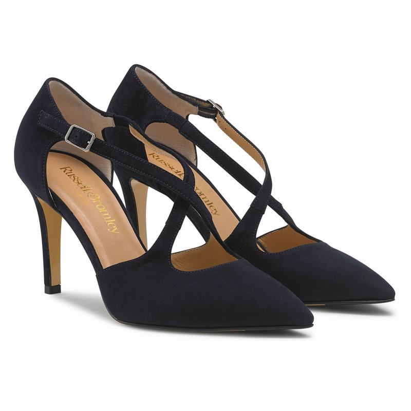 Szpilki Russell And Bromley Xtra Hi Damskie Niebieskie | DUR9446HQ
