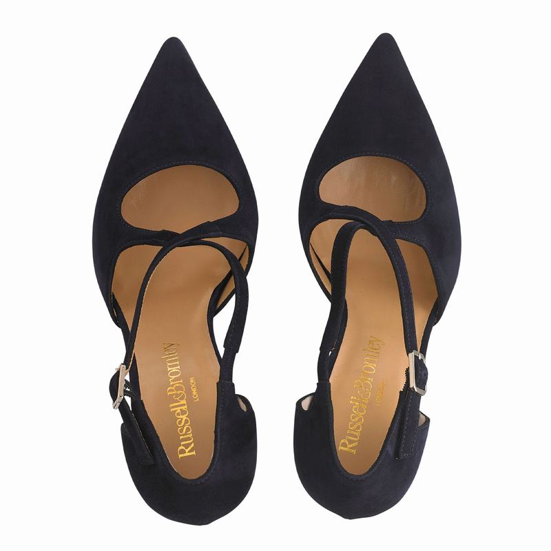 Szpilki Russell And Bromley Xtra Hi Damskie Niebieskie | DUR9446HQ