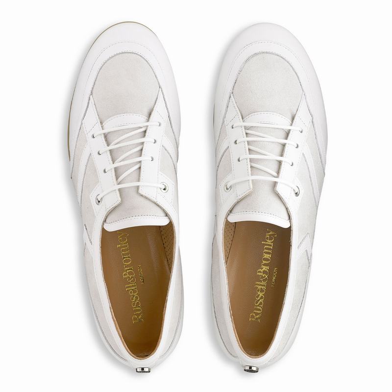 Trampki Niska Russell And Bromley Bingo Damskie Białe | TMI9346DE