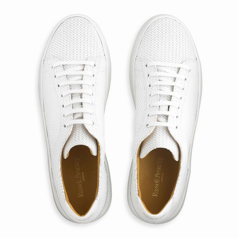 Trampki Niska Russell And Bromley Clear Run Męskie Białe | NQT4139YA