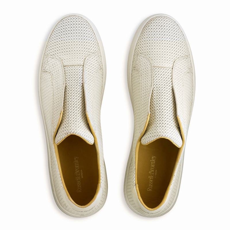 Trampki Niska Russell And Bromley Clearway M Męskie Kremowe Białe | MEY9318VV