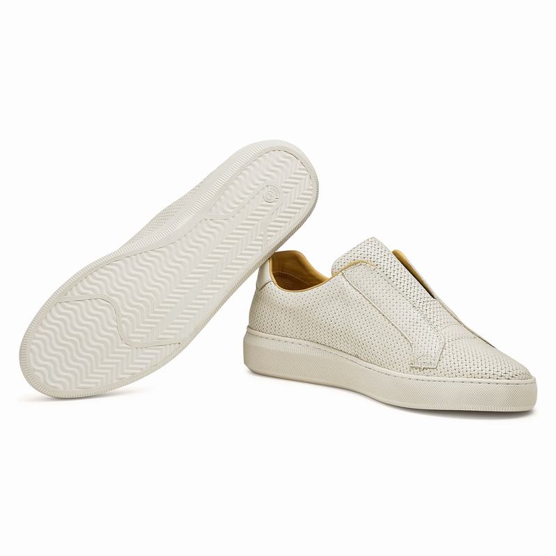 Trampki Niska Russell And Bromley Clearway M Męskie Kremowe Białe | MEY9318VV