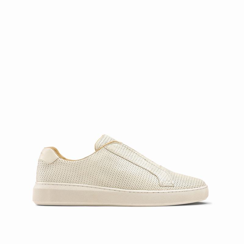 Trampki Niska Russell And Bromley Clearway M Męskie Kremowe Białe | MEY9318VV