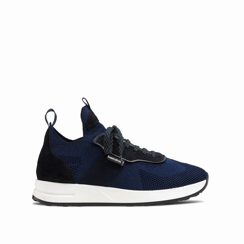 Trampki Niska Russell And Bromley Fly Guy Męskie Niebieskie | GUC5379UW