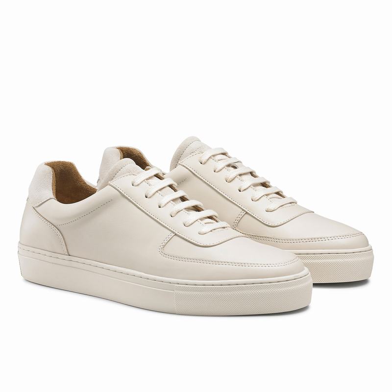 Trampki Niska Russell And Bromley Outfield Męskie Kremowe Białe | UJZ7361SM