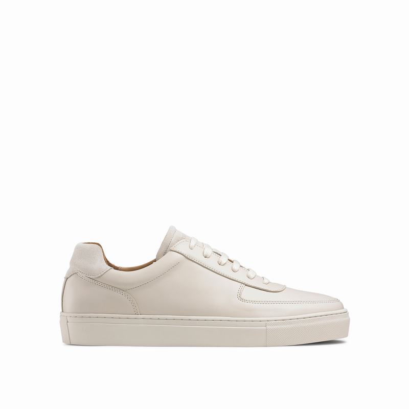 Trampki Niska Russell And Bromley Outfield Męskie Kremowe Białe | UJZ7361SM