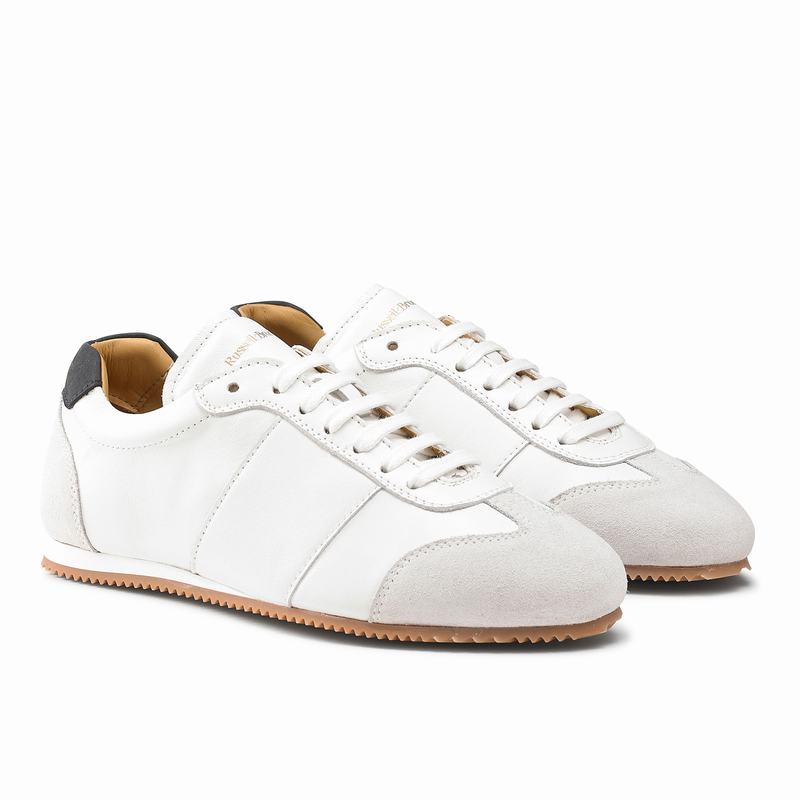 Trampki Niska Russell And Bromley Pop Up Damskie Białe | CGV7245TL