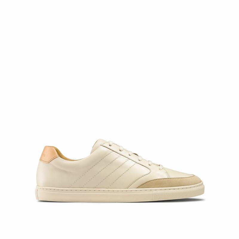Trampki Niska Russell And Bromley Retrospect Męskie Kremowe Białe | JVS5274LY