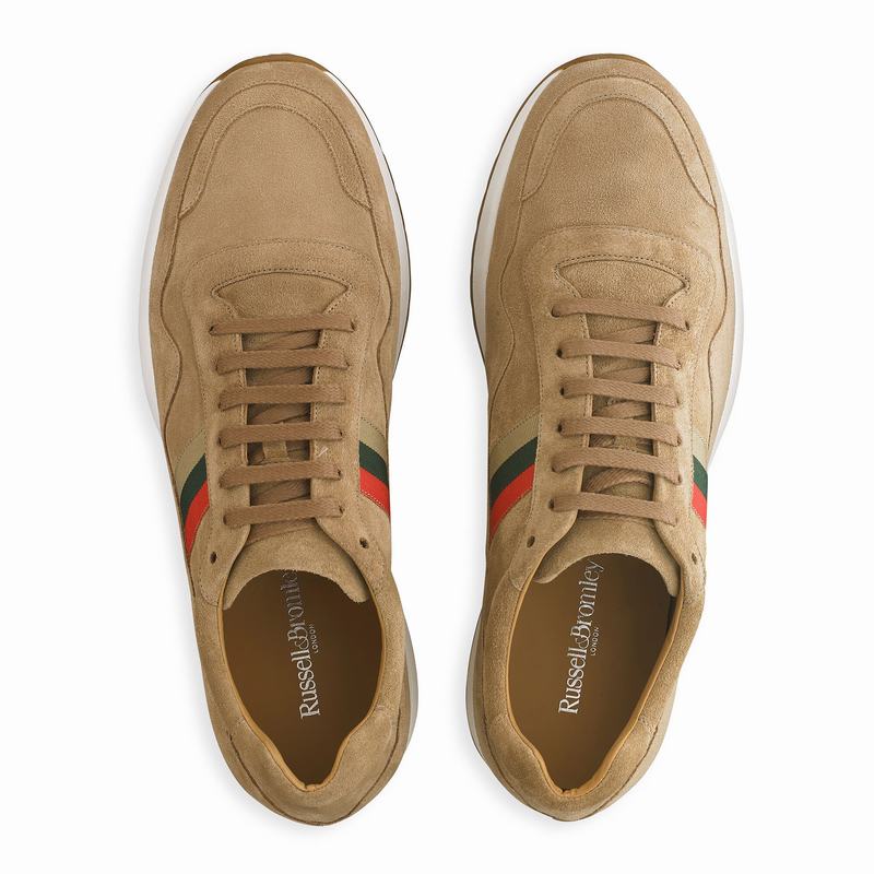 Trampki Niska Russell And Bromley Run Time Męskie Brązowe | CWH877LF