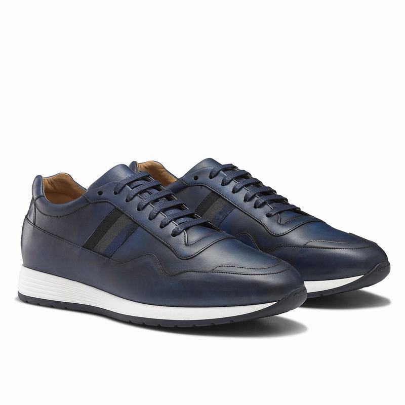 Trampki Niska Russell And Bromley Run Time Męskie Niebieskie | TVP926KB
