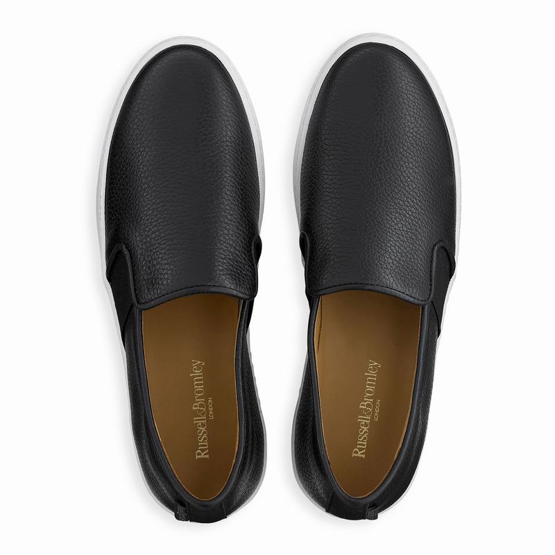 Trampki Slip On Russell And Bromley Ball Park Damskie Czarne | QVI2325TH