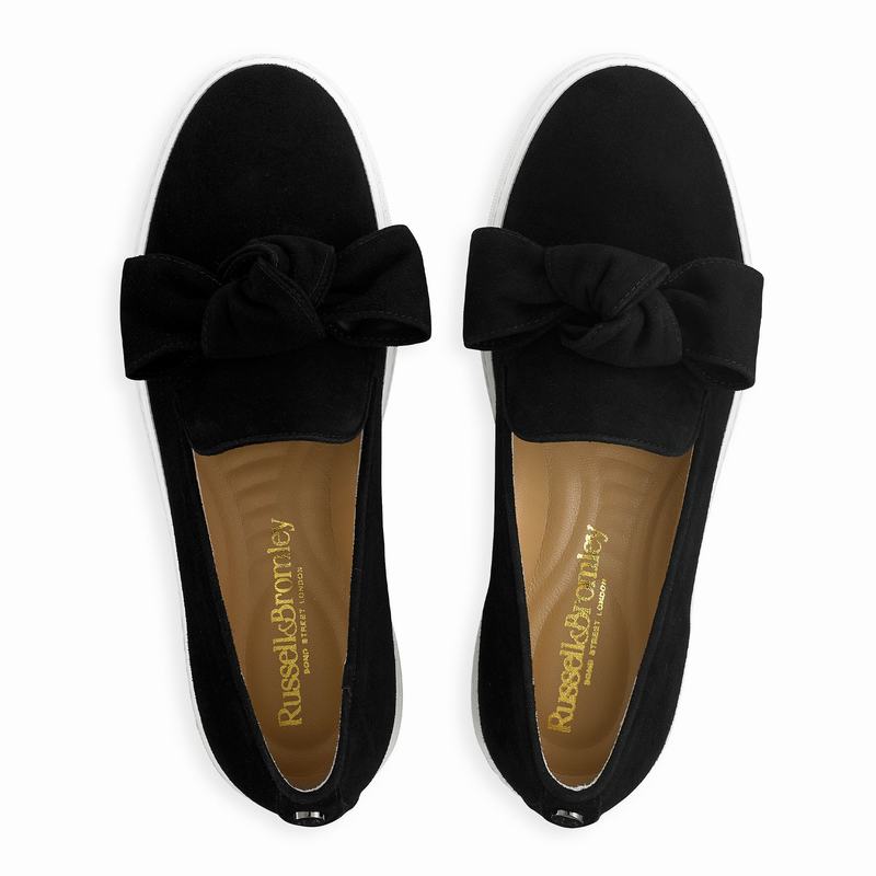 Trampki Slip On Russell And Bromley Casablanca Damskie Czarne | DXK2094RY