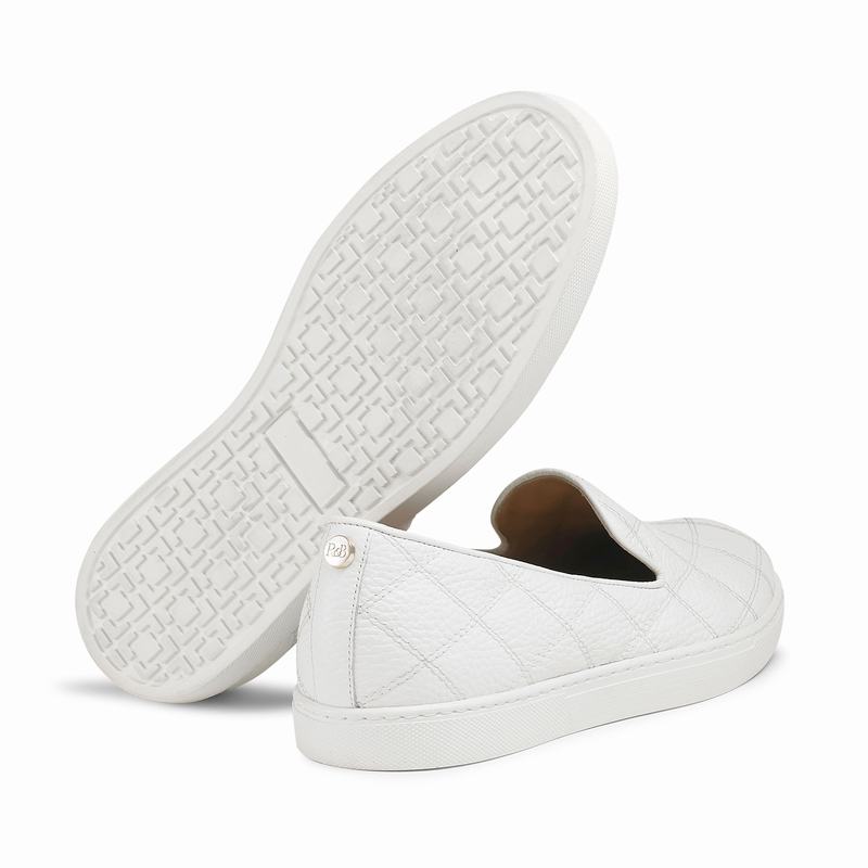 Trampki Slip On Russell And Bromley Casaquilt Damskie Białe | IAK350UA