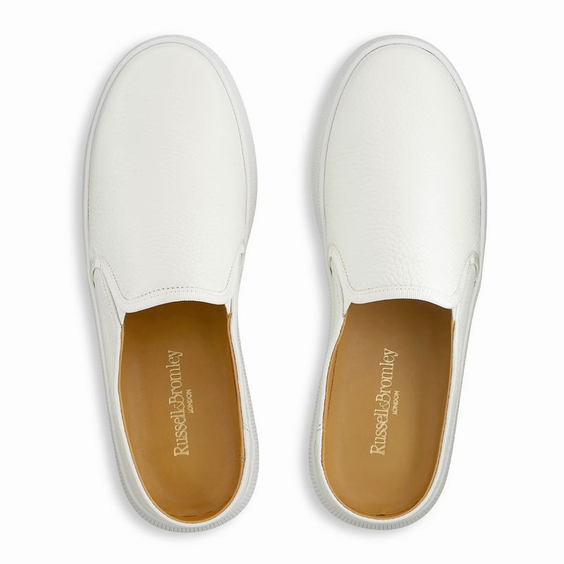 Trampki Slip On Russell And Bromley Clearcut Damskie Białe | AOU1424ZX