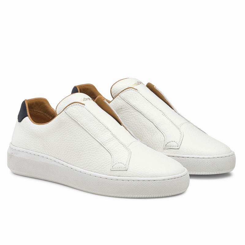 Trampki Slip On Russell And Bromley Clearway Damskie Białe | FXO1480YZ