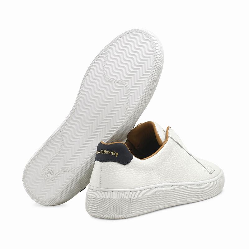 Trampki Slip On Russell And Bromley Clearway Damskie Białe | FXO1480YZ