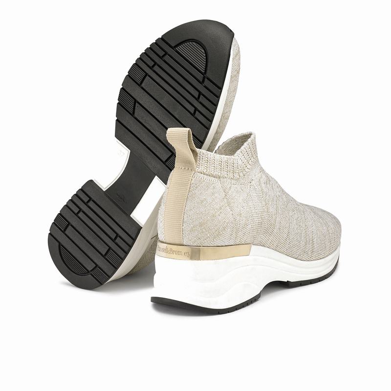 Trampki Slip On Russell And Bromley Fly By Damskie Metallic | AQK3820RE
