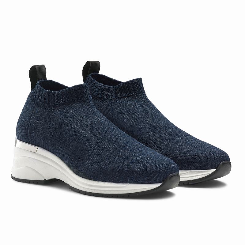 Trampki Slip On Russell And Bromley Fly By Damskie Niebieskie | JHD643SQ
