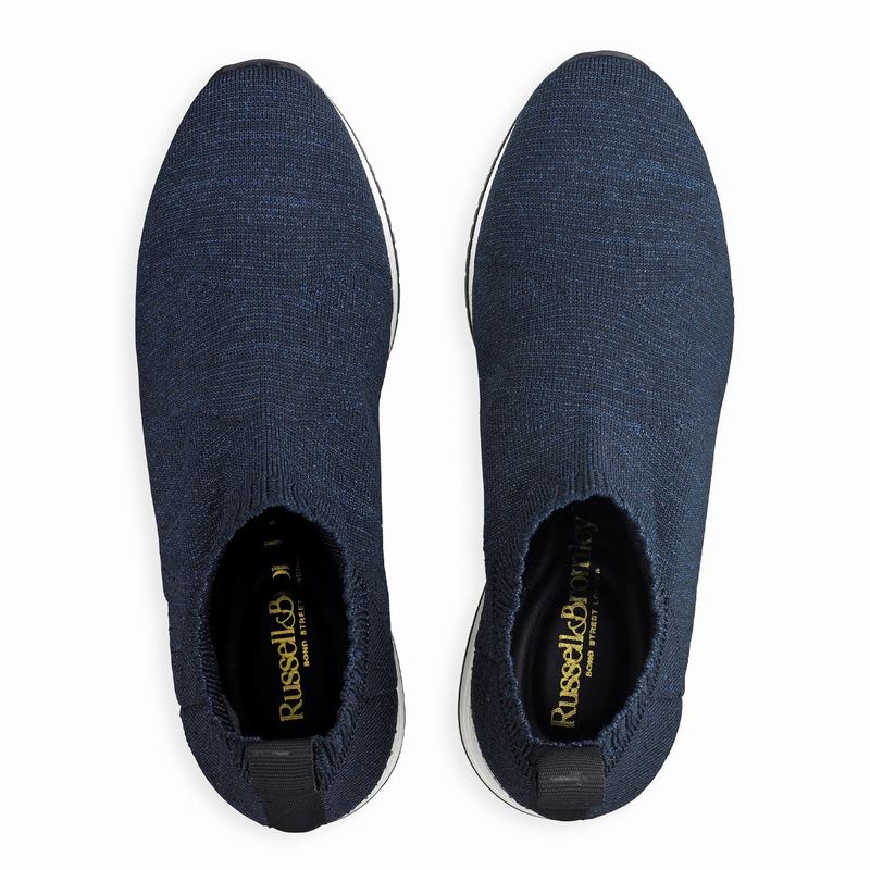 Trampki Slip On Russell And Bromley Fly By Damskie Niebieskie | JHD643SQ