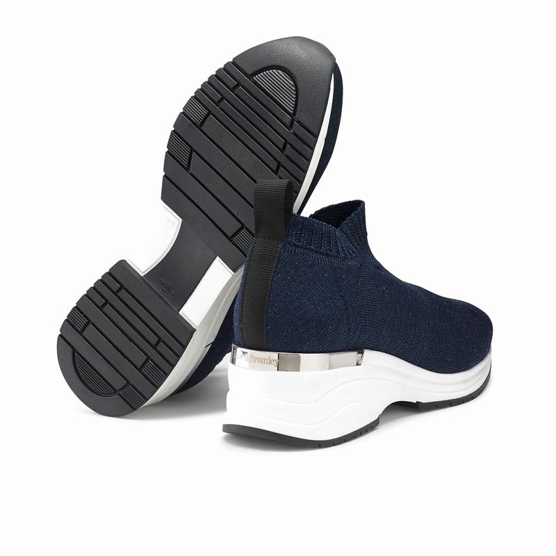 Trampki Slip On Russell And Bromley Fly By Damskie Niebieskie | JHD643SQ