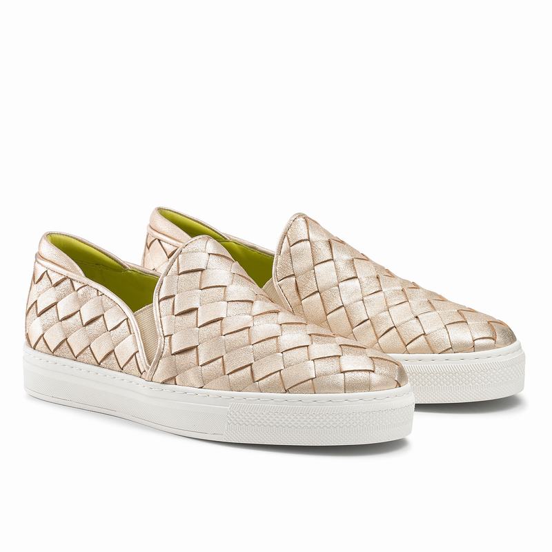 Trampki Slip On Russell And Bromley Jenna Damskie Metallic | AFA2259YT