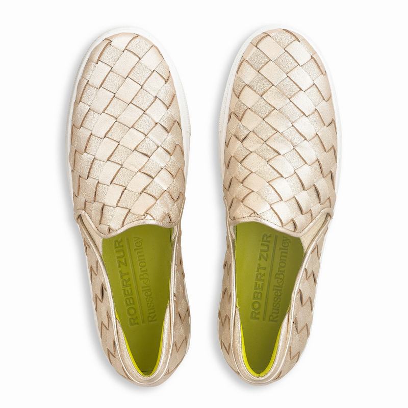 Trampki Slip On Russell And Bromley Jenna Damskie Metallic | AFA2259YT