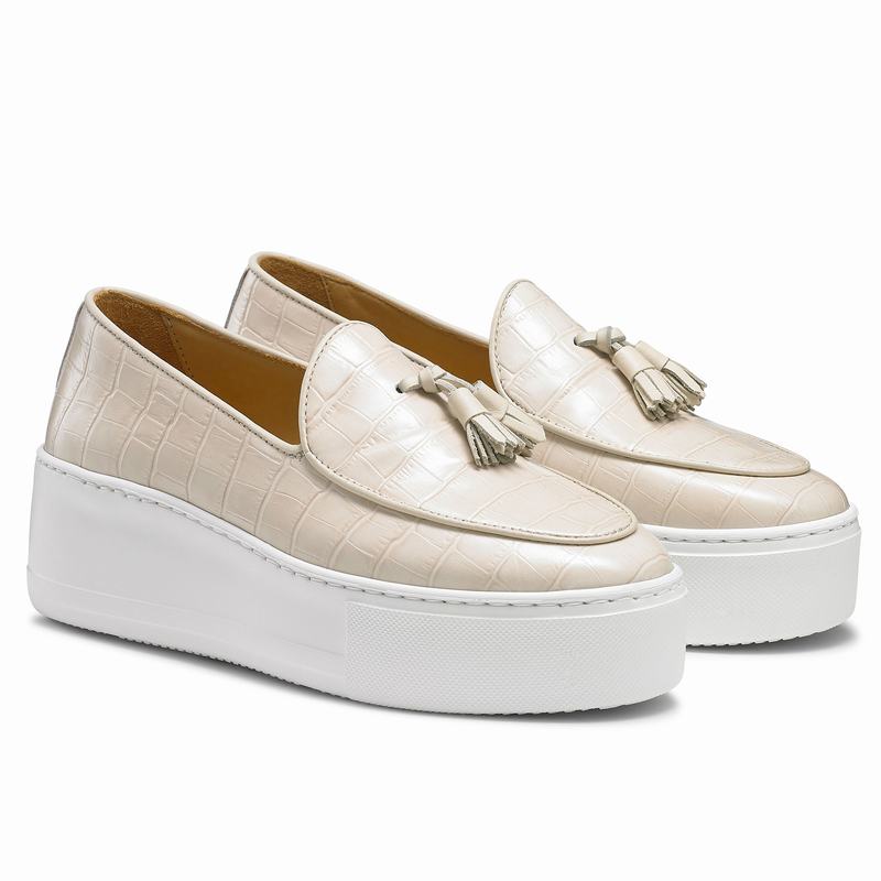 Trampki Slip On Russell And Bromley Moc Up Damskie Brązowe | WDB5521JS