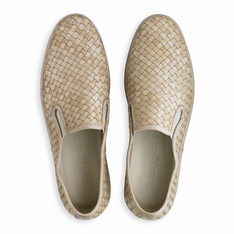Trampki Slip On Russell And Bromley Sanmarina Damskie Brązowe | DNH2479BV