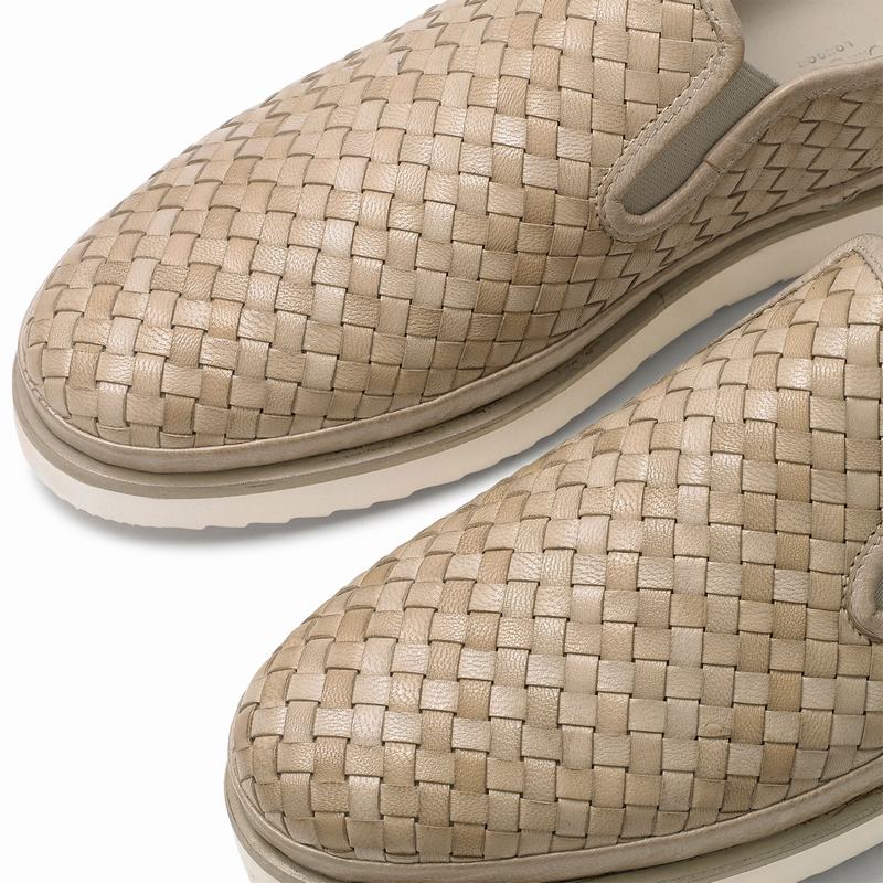 Trampki Slip On Russell And Bromley Sanmarina Damskie Brązowe | DNH2479BV
