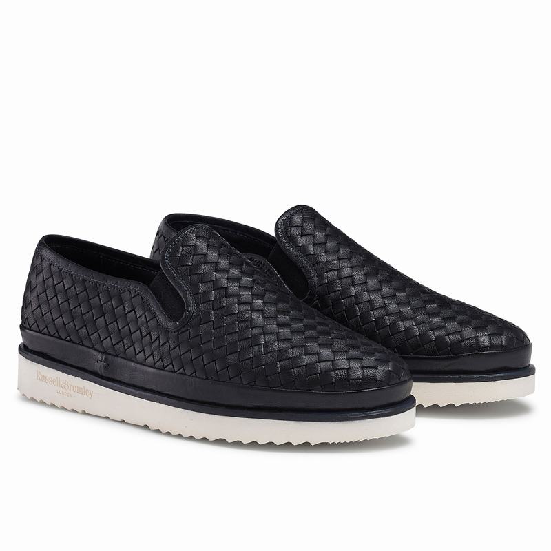 Trampki Slip On Russell And Bromley Sanmarina Damskie Niebieskie | YBJ2040OJ
