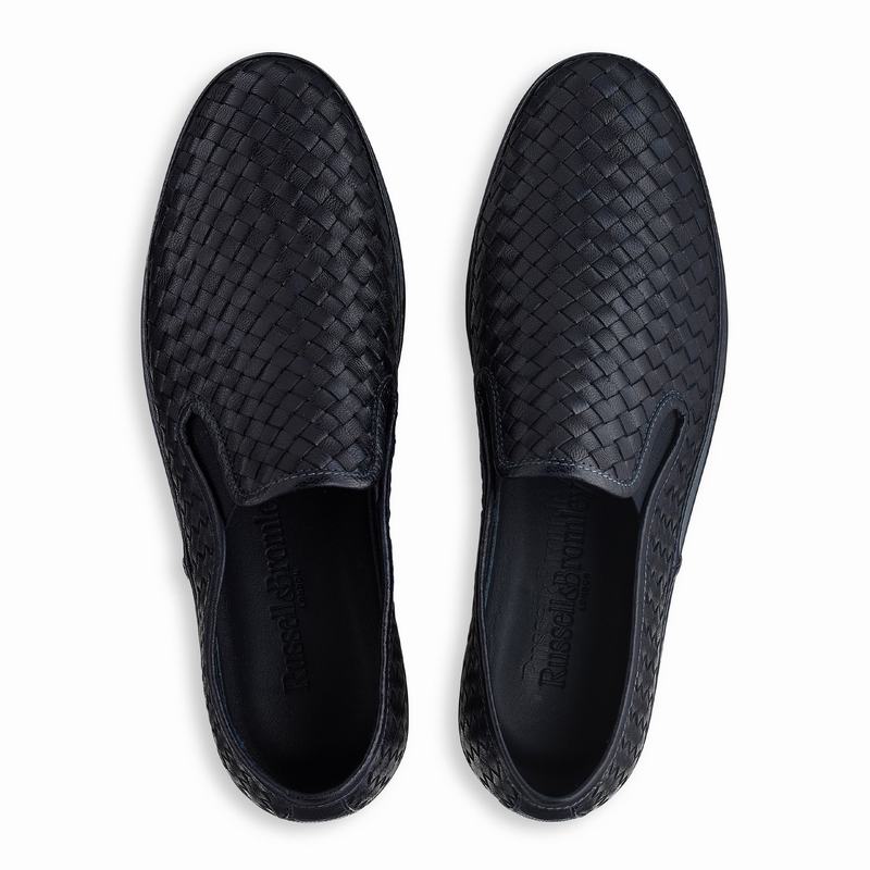 Trampki Slip On Russell And Bromley Sanmarina Damskie Niebieskie | YBJ2040OJ