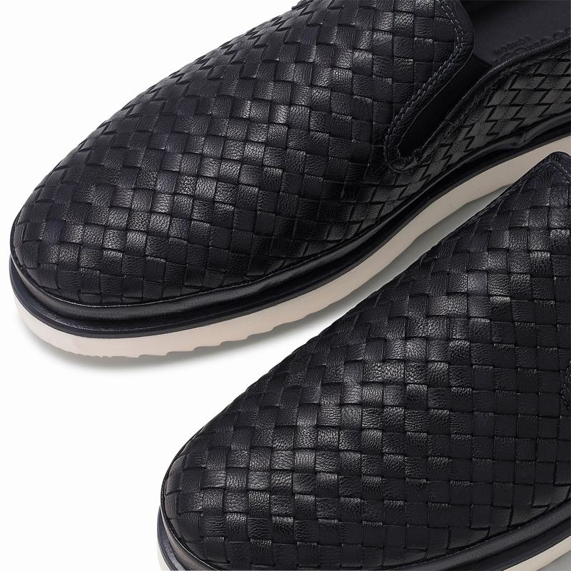 Trampki Slip On Russell And Bromley Sanmarina Damskie Niebieskie | YBJ2040OJ