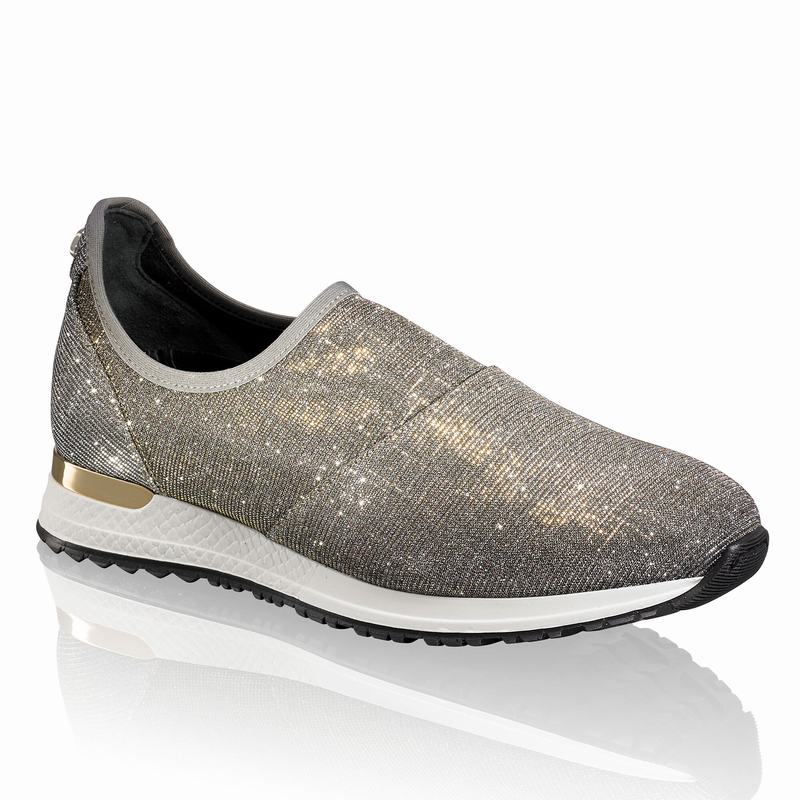 Trampki Slip On Russell And Bromley Stretchout Damskie Metallic | DXA6576VV