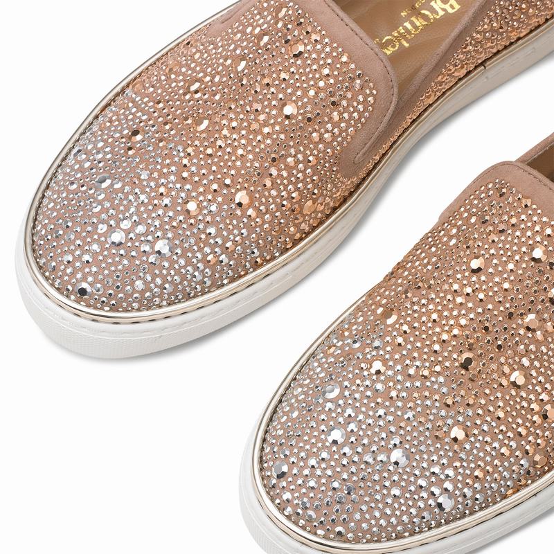 Trampki Slip On Russell And Bromley Twinkletoe Damskie Różowe | SMA969LP