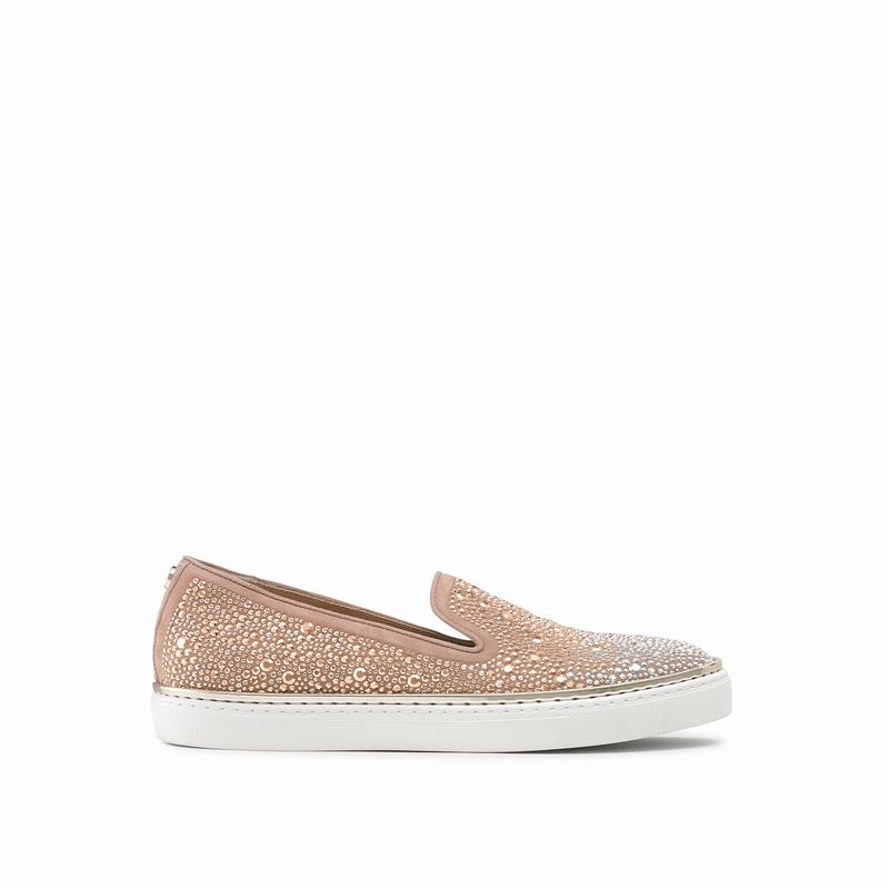 Trampki Slip On Russell And Bromley Twinkletoe Damskie Różowe | SMA969LP