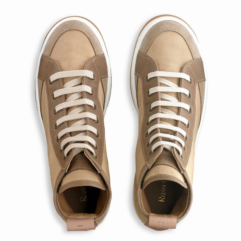 Trampki Wysokie Russell And Bromley Homerun Damskie Brązowe | POT6434VL