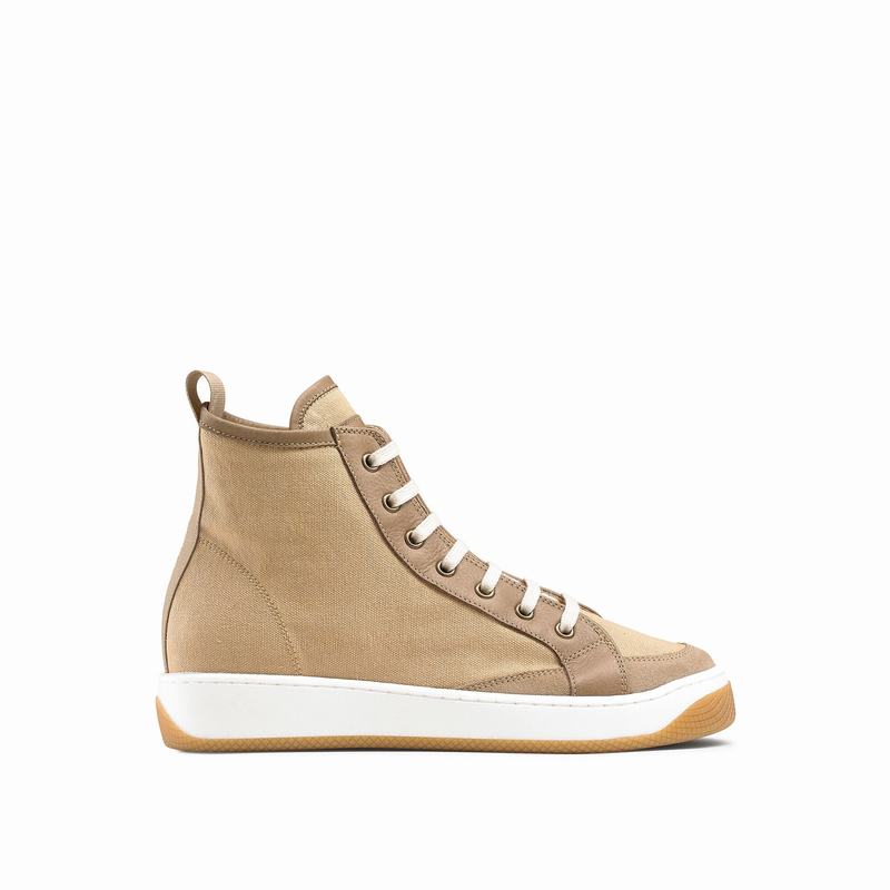 Trampki Wysokie Russell And Bromley Homerun Damskie Brązowe | POT6434VL