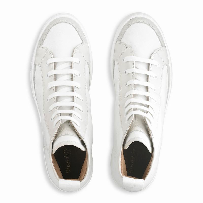 Trampki Wysokie Russell And Bromley Home Run M Męskie Białe | VJG5897VD