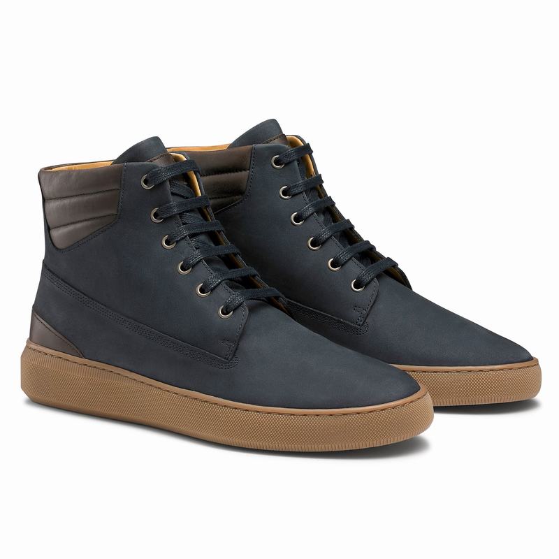 Trampki Wysokie Russell And Bromley Landmark Męskie Niebieskie | PNY6372GS