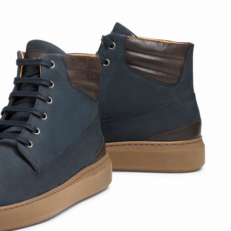 Trampki Wysokie Russell And Bromley Landmark Męskie Niebieskie | PNY6372GS