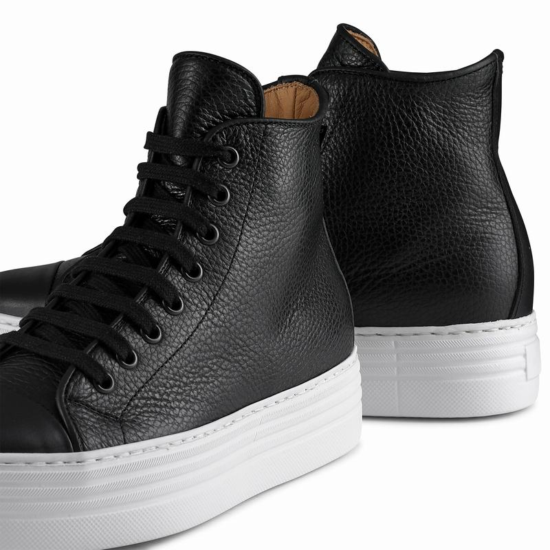 Trampki Wysokie Russell And Bromley Saturn Hi Damskie Czarne | XLP304HB