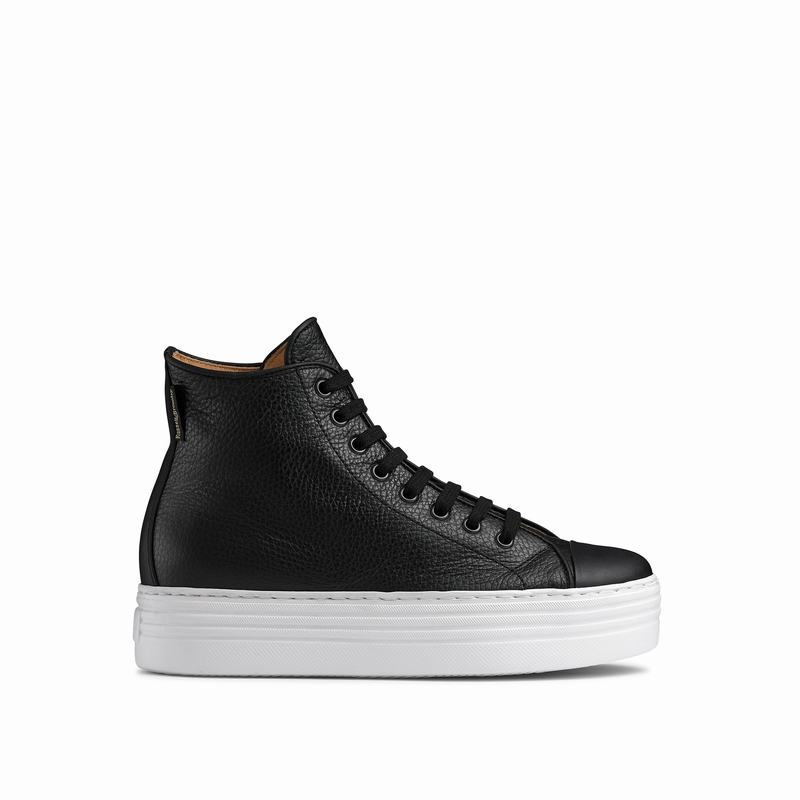 Trampki Wysokie Russell And Bromley Saturn Hi Damskie Czarne | XLP304HB