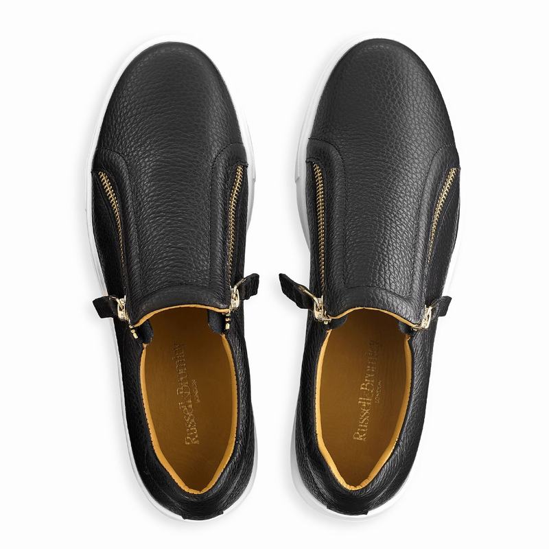 Trampki na Platformie Russell And Bromley Doublepark Damskie Czarne | APW6055PP