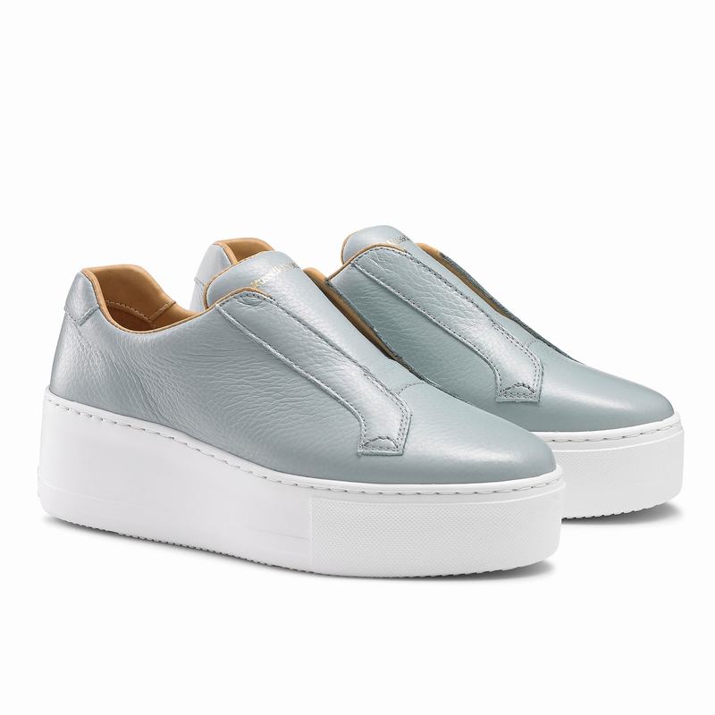 Trampki na Platformie Russell And Bromley Park Up Damskie Niebieskie | CSL2597BC