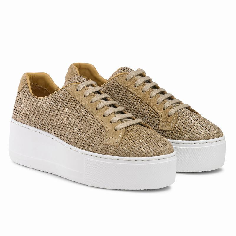 Trampki na Platformie Russell And Bromley Park Life Damskie Brązowe | FDF5647EA